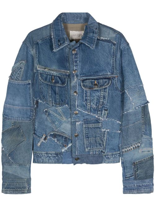 Distressed denim jacket - Blue