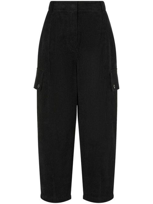 Corduroy cargo pants - Black