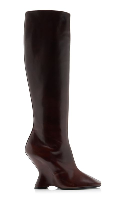 Glove Wedge Leather Boots