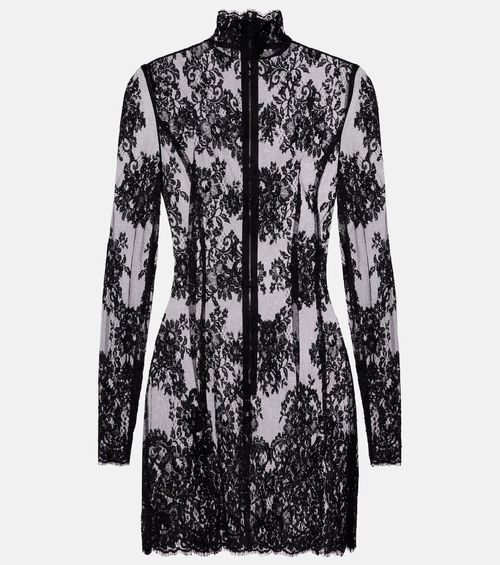 Cord floral lace minidress
