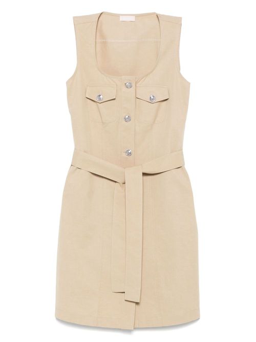 LIU JO cotton mini dress - Neutrals