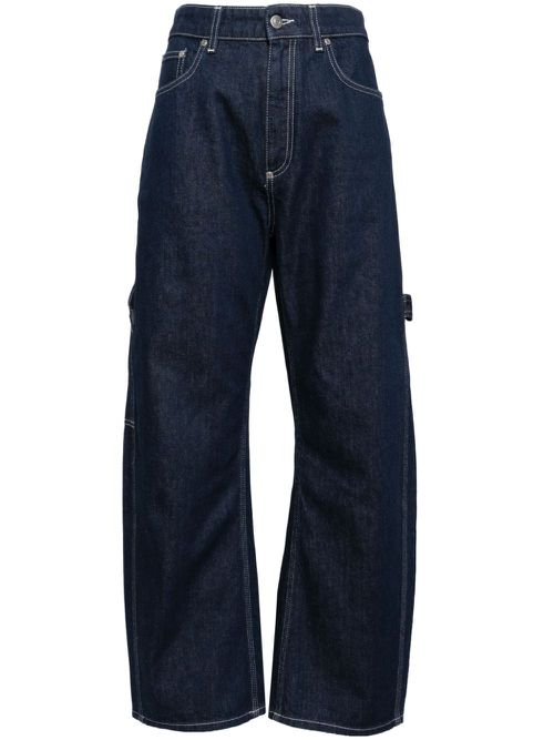 Logo-patch straight-leg jeans - 4003 DARK BLUE