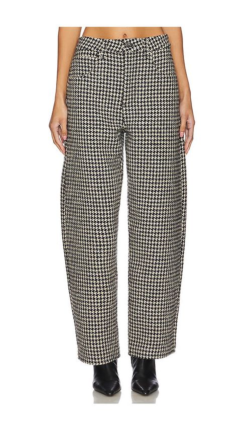 FRAME The Tweed Barrel in Houndstooth - Black. 31 also