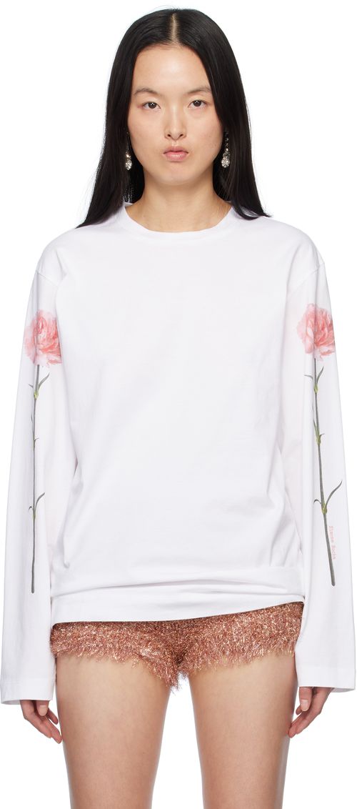 Simone Rocha | Simone Rocha ホワイト カーネーションプリント