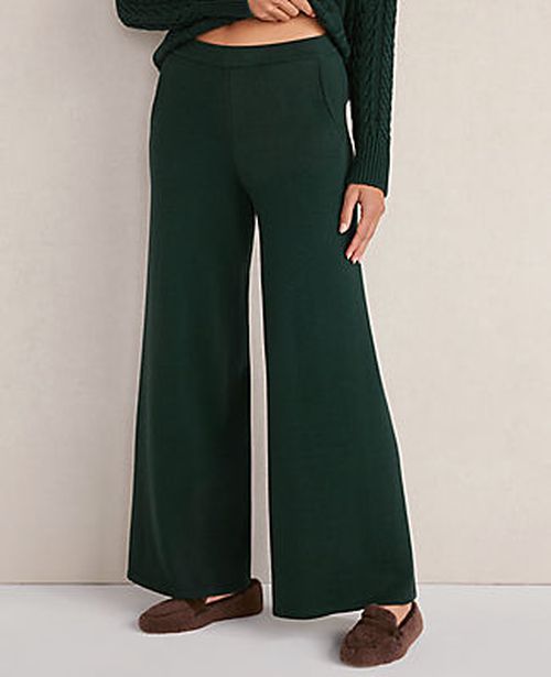 Ann Taylor Haven Well Within Organic Cotton Relaxed Wide Leg Pants