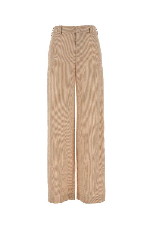 Viscose Nylon Trousers — Beige