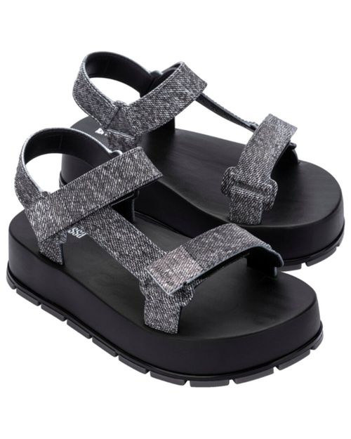 Flowing Denim Platform Shoe