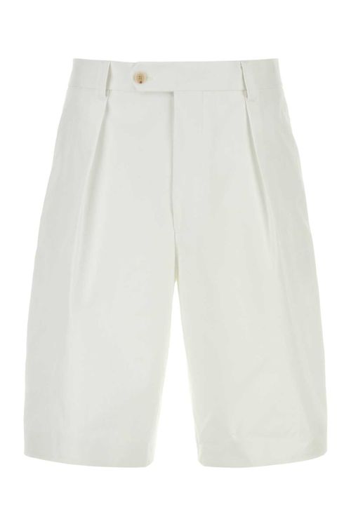 Cotton Bermuda Shorts — White