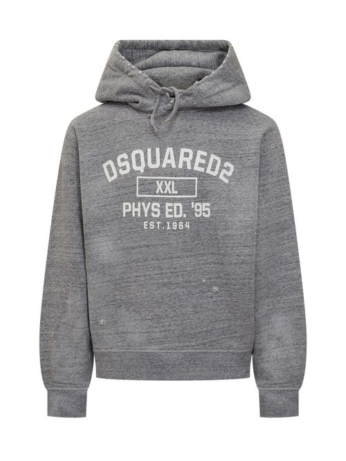 Grey Graphic Hood Sweatshirt