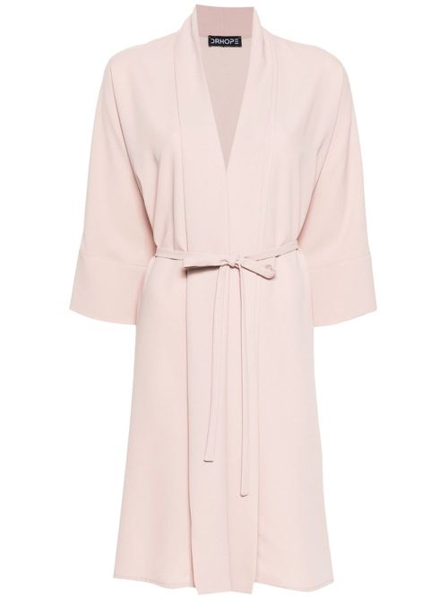 Tonal stitching crepe cape - Pink