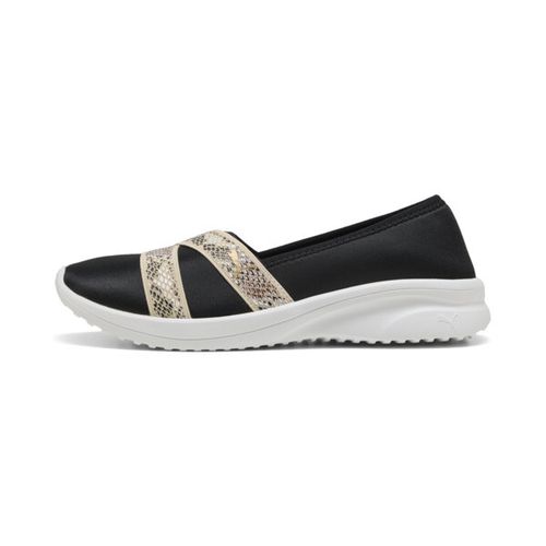PUMA Adelina 2 Snake Chic Women's Slip-On Sneakers in Black/Gold