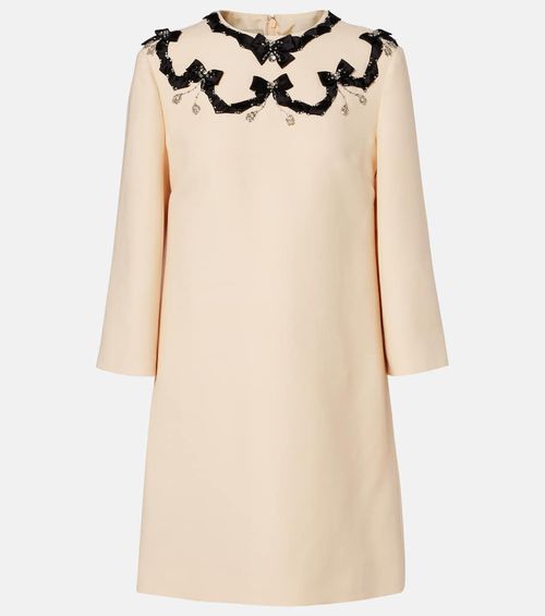 Crepe Couture embellished minidress