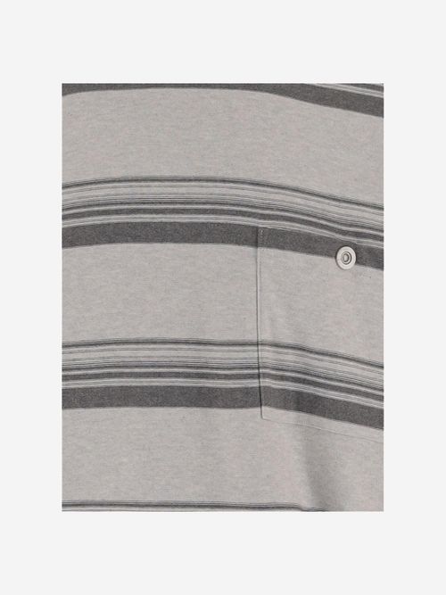 Striped Cotton T-Shirt — Gray