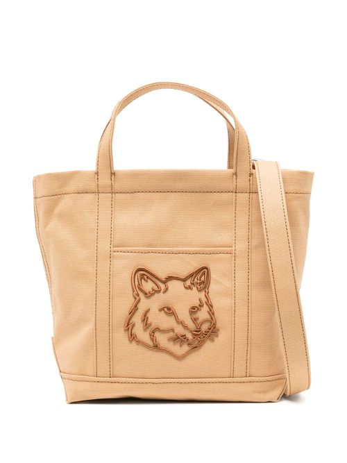 메종키츠네 여성 small fox head tote bag - Neutrals LW05103WW01070102