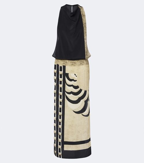 Sona printed silk maxi dress