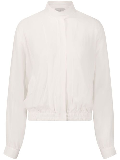 Semi-sheer cotton-blend jacket - White