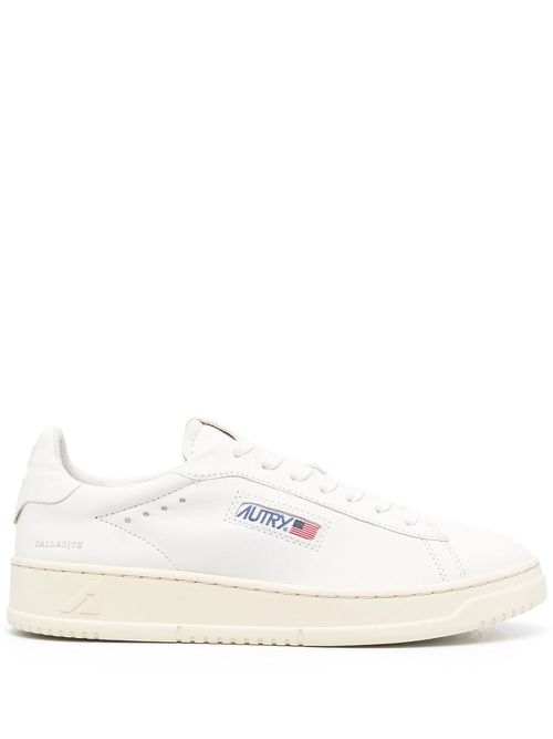 Logo-patch lace-up sneakers - White