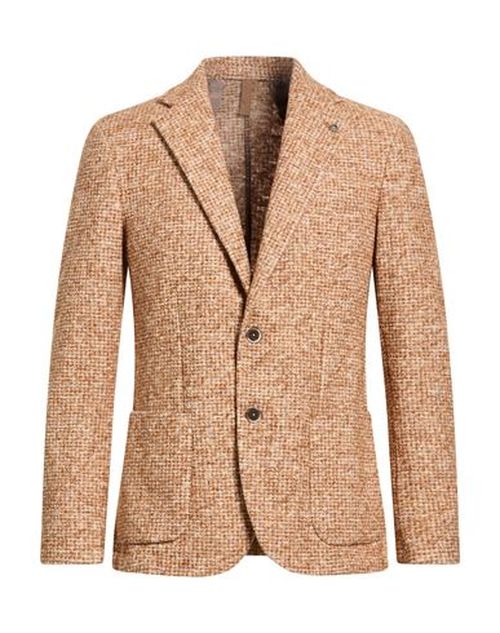 Man Blazer Camel Size 44 Virgin Wool, Cotton, Polyester
