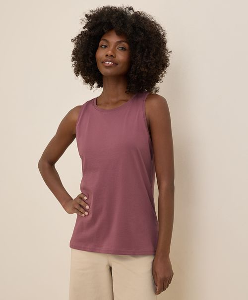 Women's Mauve Softspun High Neck Tank