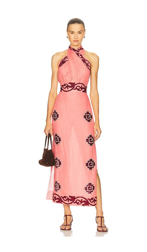 Johanna Ortiz Energetic Patterns Ankle Dress in Pink. -  8 also in 0, 2