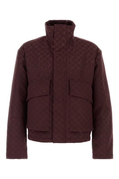 GG Fabric Padded Jacket — Purple