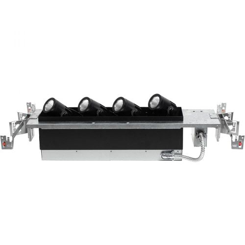 WAC Lighting 120V 4-Light LED Precision Multiple Four Light Housing with Light Engine in Black - MT4LD411NE-F40-BK