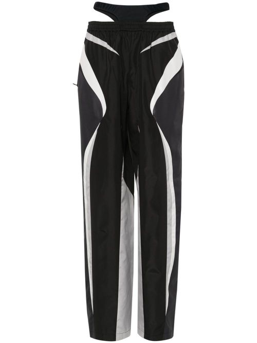 Contrast tapered trousers - Black
