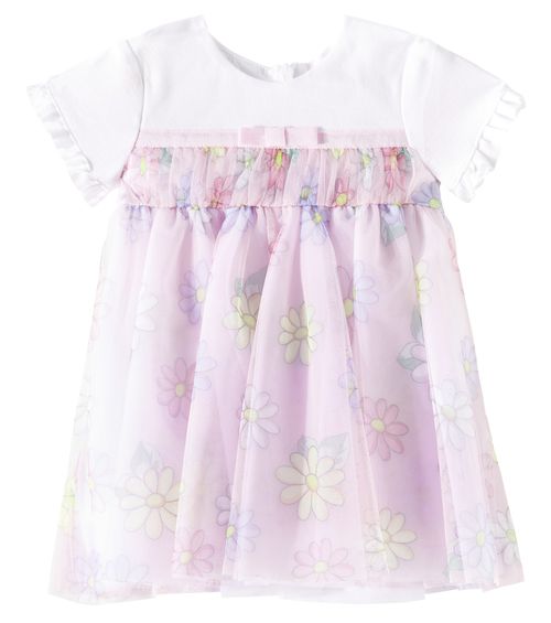 Monnalisa Baby floral tulle dress