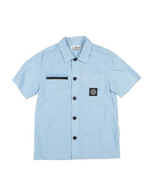 Kid Boy Shirt Sky blue Size 14 Cotton, Polyester