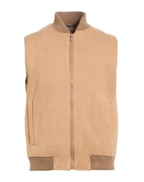 Man Vest Camel Size 36 Polyester, Viscose, Elastane