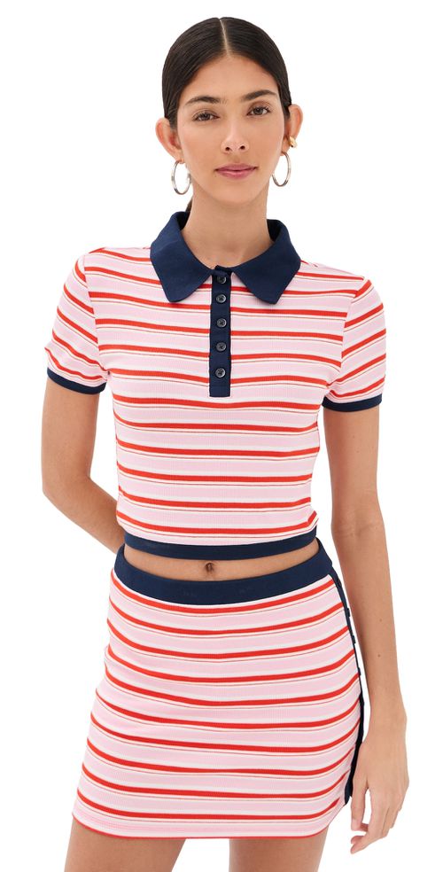 Marnie Knit Polo Tulip Stripe