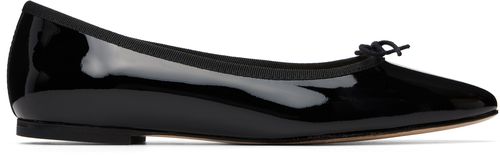 Black Cendrillon Pointed-Toe Ballerina Flats