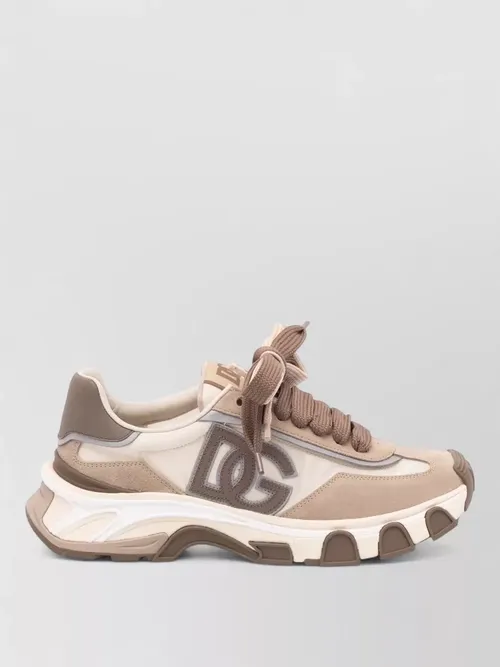 Dolce&Gabbana - leather and nylon low-top sneaker