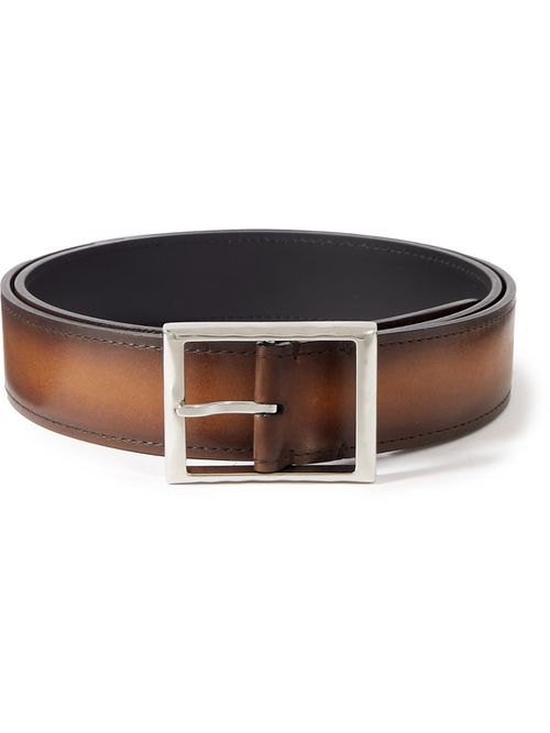 Scritto 3.5cm Leather Belt - Men - Brown - EU 95