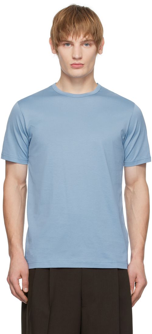 Sunspel Blue Riviera Midweight T-shirt