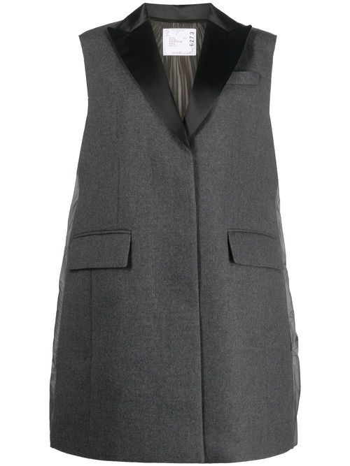 Textured puffer coat - Grey