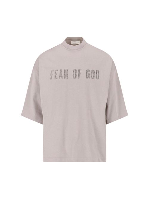 Oversized Mock Neck Graphic T-Shirt