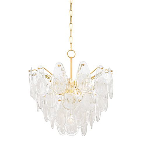 Aged Brass Chandelier from the Darcia Collection