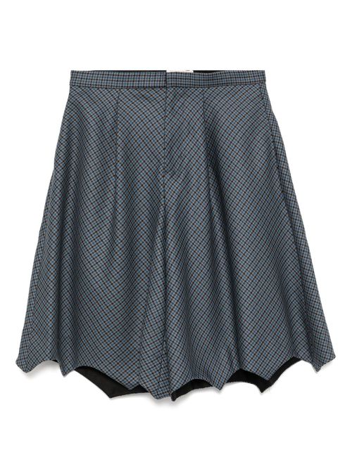 Asymmetric design shorts - Blue