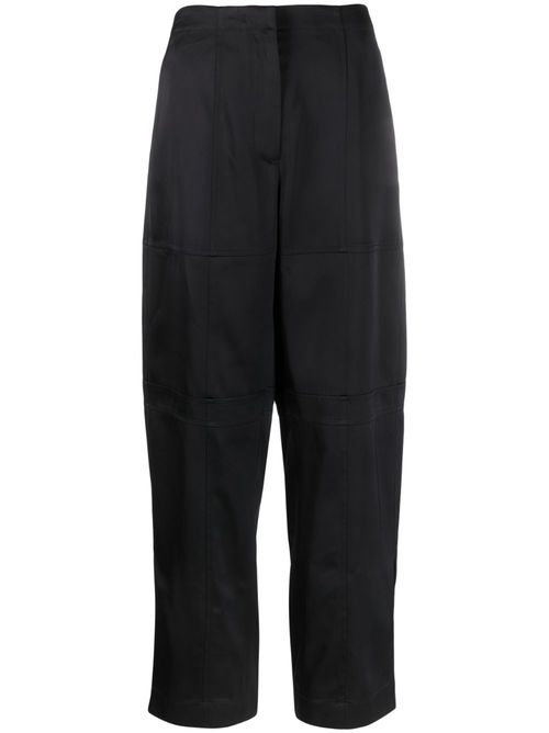 Low-rise straight-leg trousers - Black