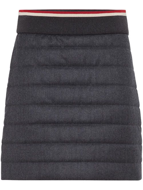 Padded-design mini skirt - Grey