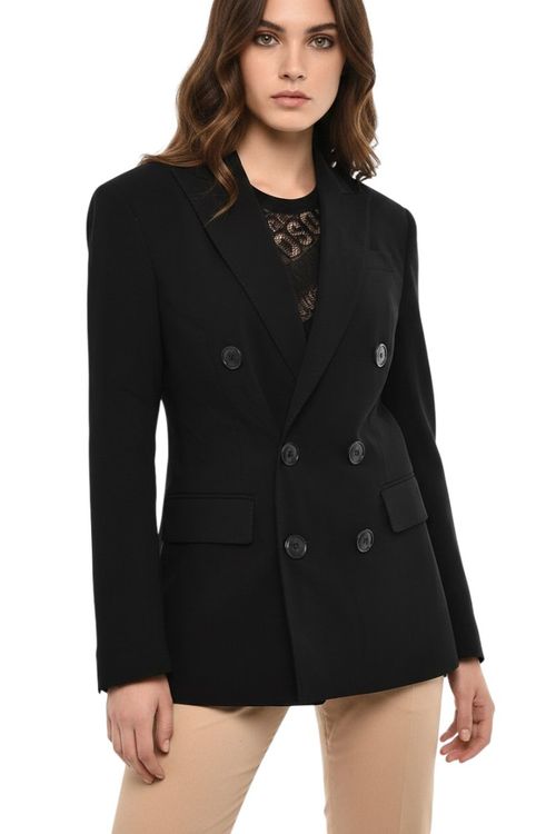 Black Notched Lapel Blazer