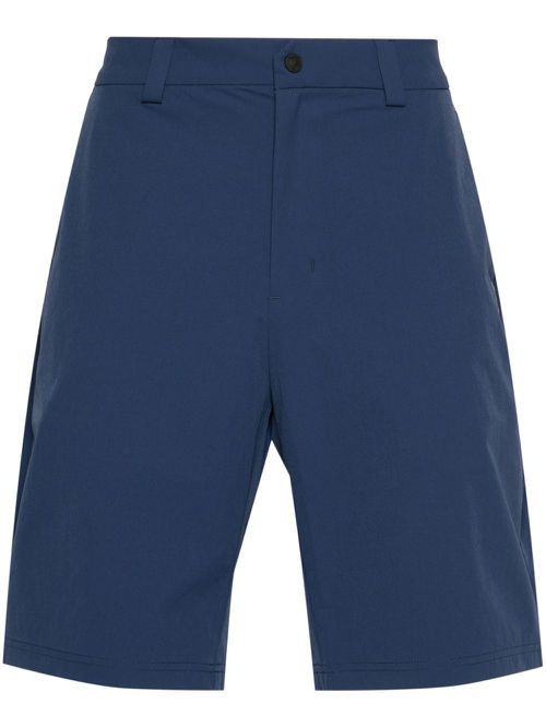 Raised logo straight-leg shorts - Blue