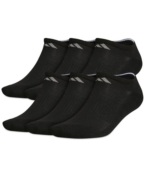 Men's Cushioned Athletic 6-Pack No Show Socks - Black