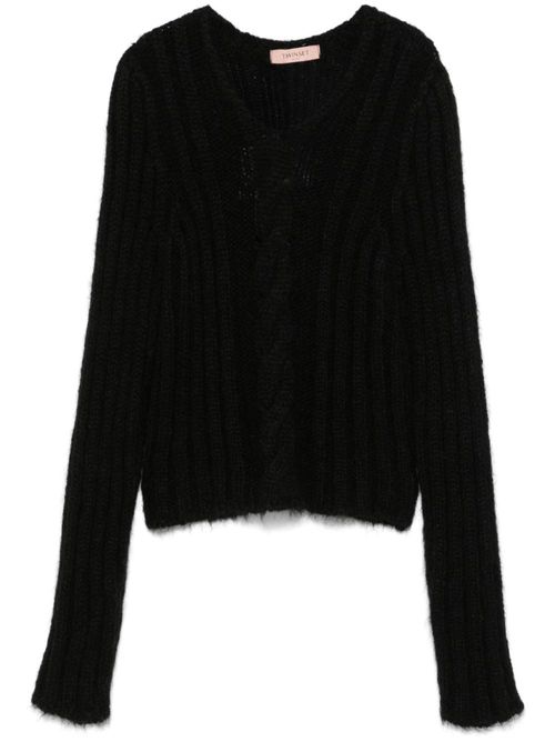 Ribbed sweater - Black