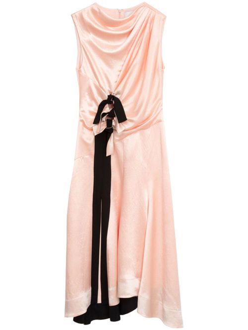 Liberty satin-finish asymmetric dress - Pink