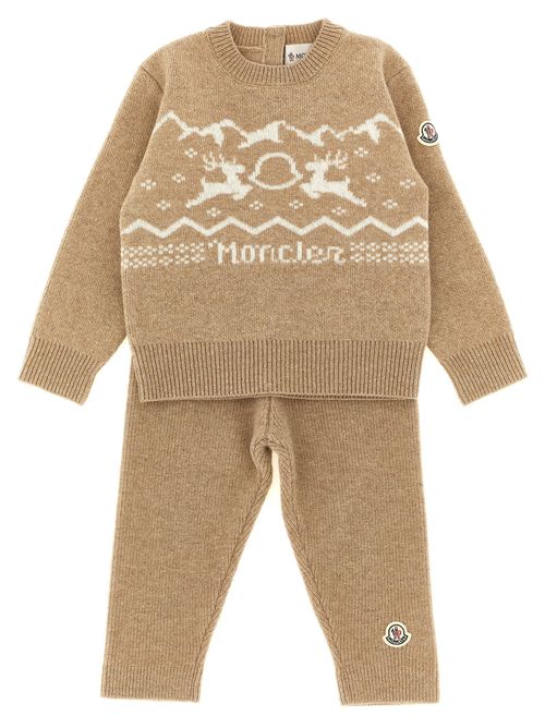 Nordic Jacquard Sweater Set — Beige