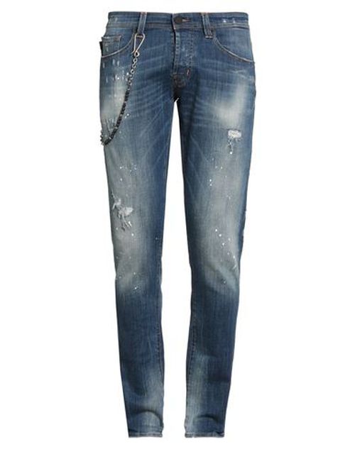 Man Jeans Blue Size 33 Cotton, Elastane