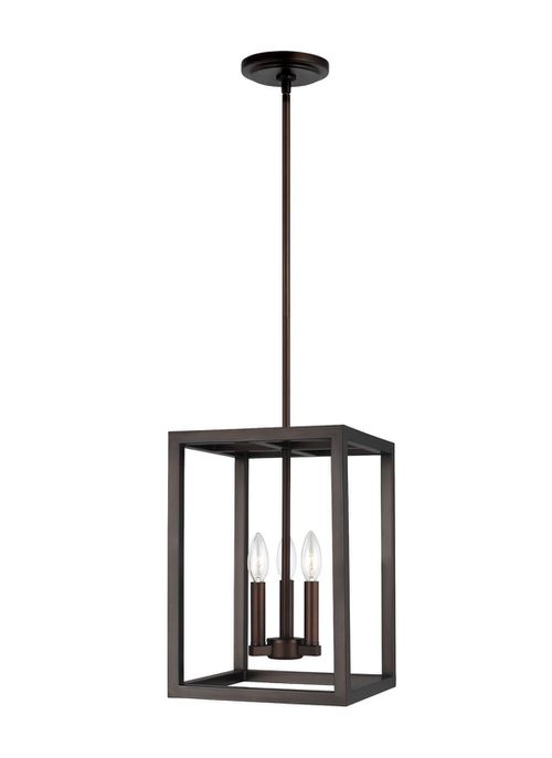 Bronze Three Light Hall Foyer from the Moffet Street Collection