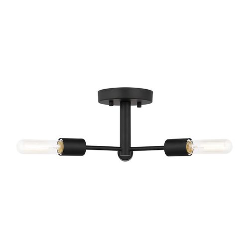 Axis 3-Light Semi-Flush Ceiling Light in Midnight Black
